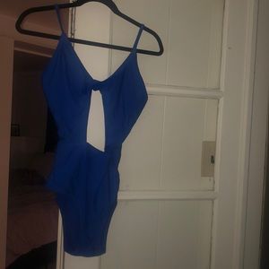 Express Blue one piece cut out swimsuit size L